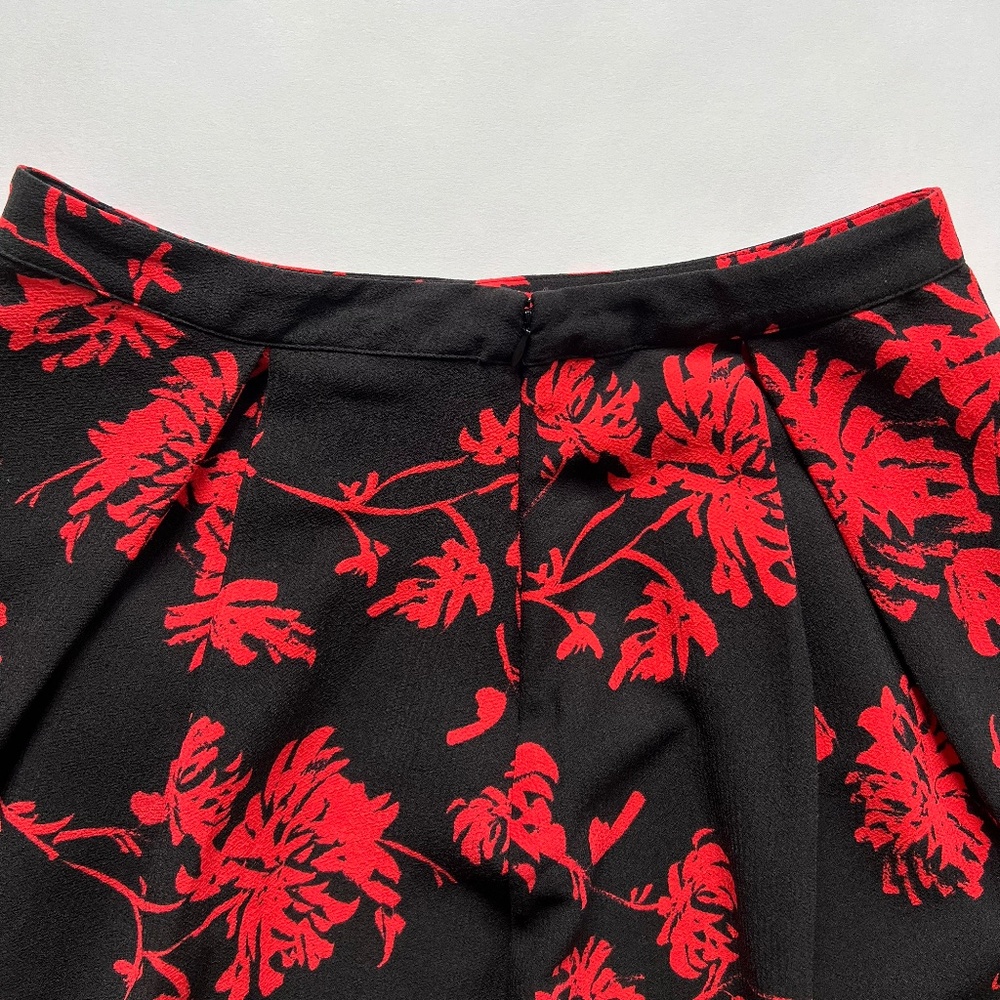 Who What Wear Women Red and Black Flared Skirt Size 10 - Picture 6 of 8